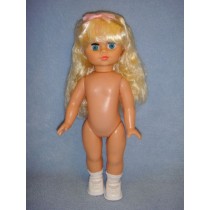 11" Vinyl Doll w_Blond Hair