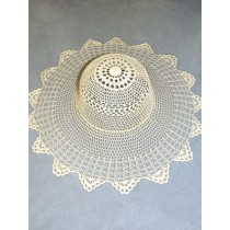 |14" Off-White Crochet Hat