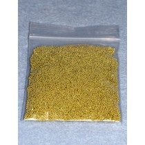 1 - 1.25mm Gold Glass Beads - 2 oz.