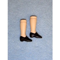 1 1_2" Porcelain Legs w_Black Painted Shoes