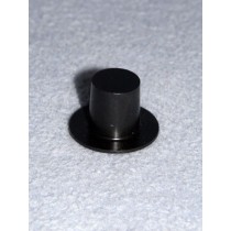 |1 1_8" Black Plastic Top Hat - Pkg_6