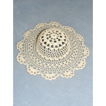 8" Off-White Crochet Hat