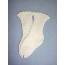 Anklet - Cotton - 21-24" White (6)