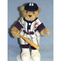 Bear - Baseball Player -13" Dressed