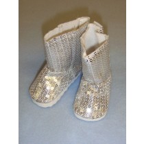 Boot - 3" Silver Sequin