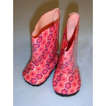 Boot - Rain - 2 7_8" Pink_Purple Floral