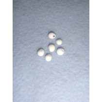 |Buttons - Glass Bead - 4mm White
