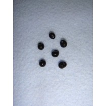 Buttons - Glass Bead - 5mm Black