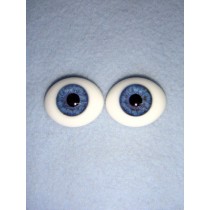 Doll Eye - Flat Back Glass - 24mm Blue