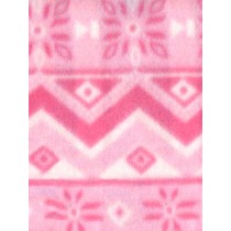 |Fabric-Snowflake Polar Fleece-Pink