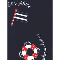 Fabric - Ship Ahoy Knit -Navy w_Re