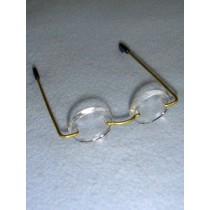 |Glasses - Oval - 2 1_8" Gold Wire