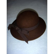 Hat - 100% Wool - 13 1_2" Dark Brown