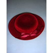 |Hat - Classic Flocked - 6 1_2" Burgundy