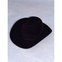 Hat - Flocked Cowboy - 7" Black