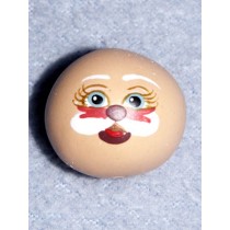 |Resin -Painted Doll Head-1" Santa