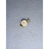 Ribbon Rose - 8mm Ivory Silk (Pkg_6)