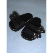 Sandal - 2 3_4" Black Euro