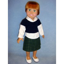 Shirt & Plaid Skirt for 18" Doll