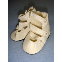 Shoe - 3-Strap - 3 3_8" Creamy White
