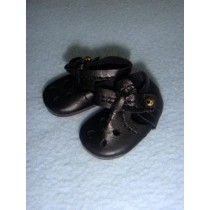 Shoe - Ankle Strap w_Cutouts - 2" Black