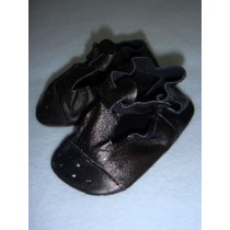Shoe - Ankle T-Strap - 4" Black Leather