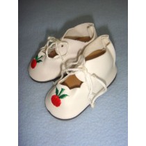 Shoe - Cherry w_Ties - 3" White