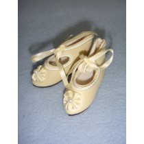 Shoe - French Toe w_Rosette - 2" Cream