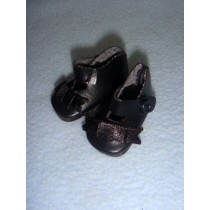 Shoe - German Button Strap - 1 3_4" Black