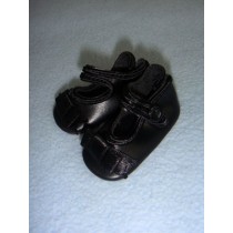 Shoe - German Button Strap - 2 1_2" Black