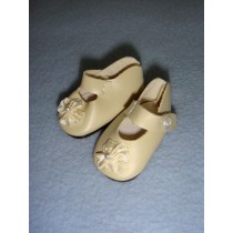 Shoe - German Strap w_Rosette - 1 3_4" Cream