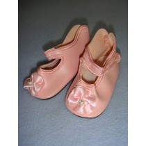 Shoe - German Strap w_Rosette - 3 1_4" Pink