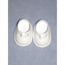 Shoe - Hard Plastic Slip-On - 2 1_4" White - Pkg_6 Pair
