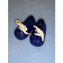 Shoe - Lace-Up Tennies - 2 3_4" Blue