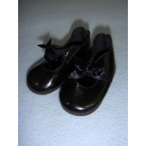 Shoe - Patent w_Ribbon Bow - 2 5_8" Black