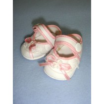 Shoe - Patty Cake - 2 3_8" White w_Pink