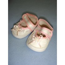 Shoe - Patty Cake - 3 1_8" White w_Pink