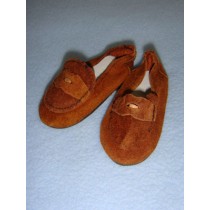 Shoe - Penny Loafer - 3" Brown Suede