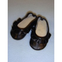 Shoe - Ruffle Flats - 3 1_8" Black