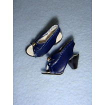 Shoe - Sling-Back Heels - 1 1_4" Navy Blue