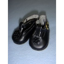 Shoe - T-Strap w_Pearl Cluster - 2 1_8" Black