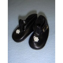 Shoe - T-Strap w_Pearl Cluster - 2 3_8" Black