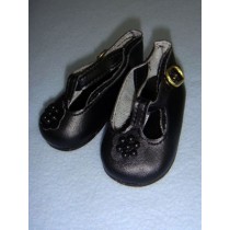 Shoe - T-Strap w_Pearl Cluster - 3 3_4" Black