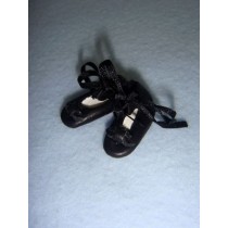 Shoe - Tiny Tie w_Bow - 1 1_16" Black