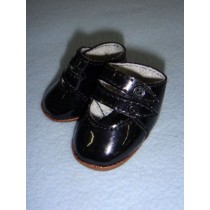 |Shoe - Two-Strap Patent - 2 1_4" Black