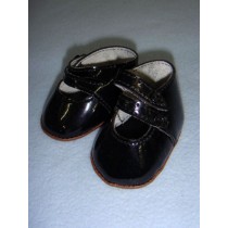 |Shoe - Two-Strap Patent - 3 1_4" Black