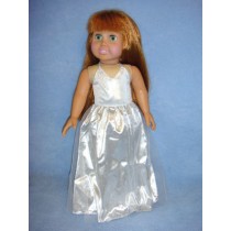Silver Prom Dress for 18" Doll