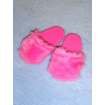 |Slipper - 3" Pink Faux Fur