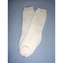 Sock - Diamond Knee High - 24-26" White (8)