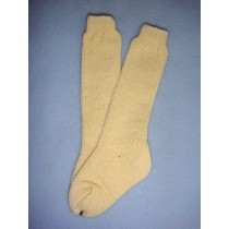 |Sock - Knee-High Cotton - 18-20" Ivory (4)